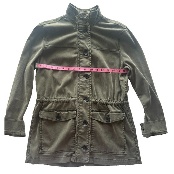 Lucky Brand Jacket Womens Small Military Army Green Fatigue Utility Cinch Waist - Picture 6 of 11